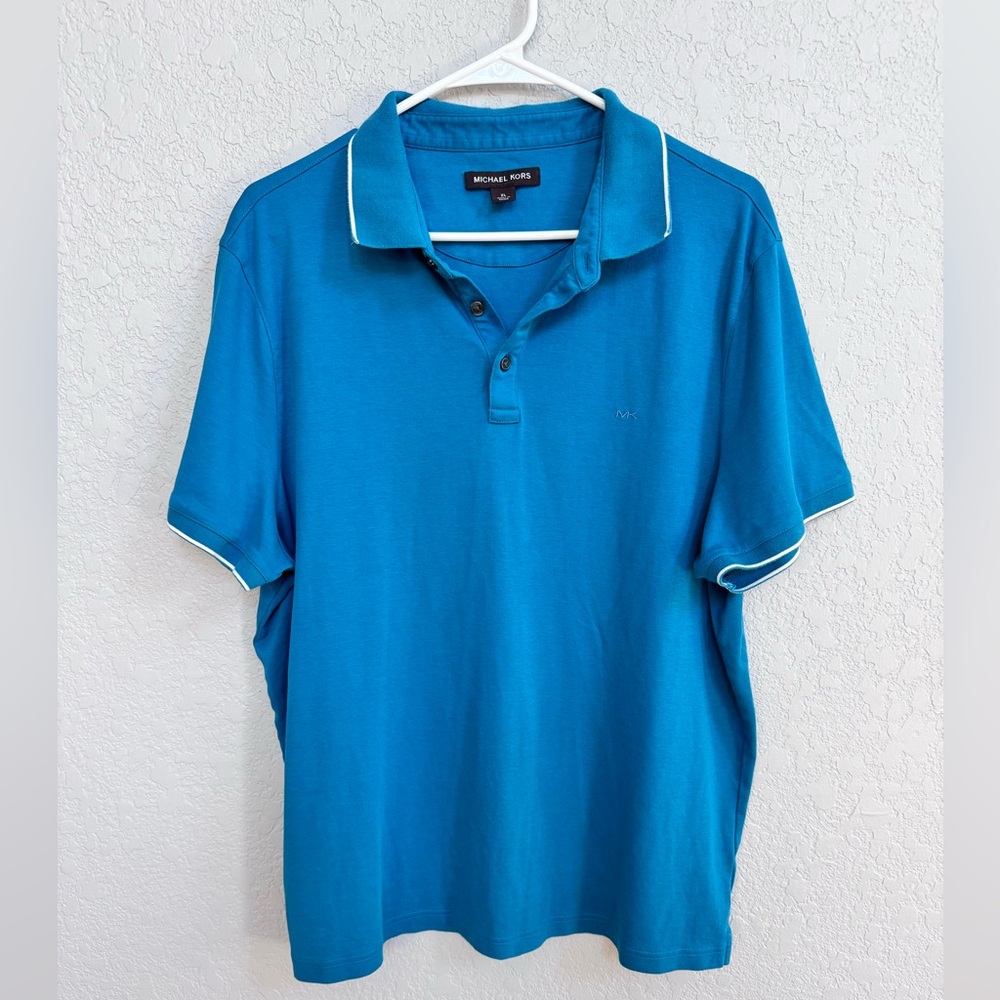 Michael Kors Blue Polo Shirt for Men